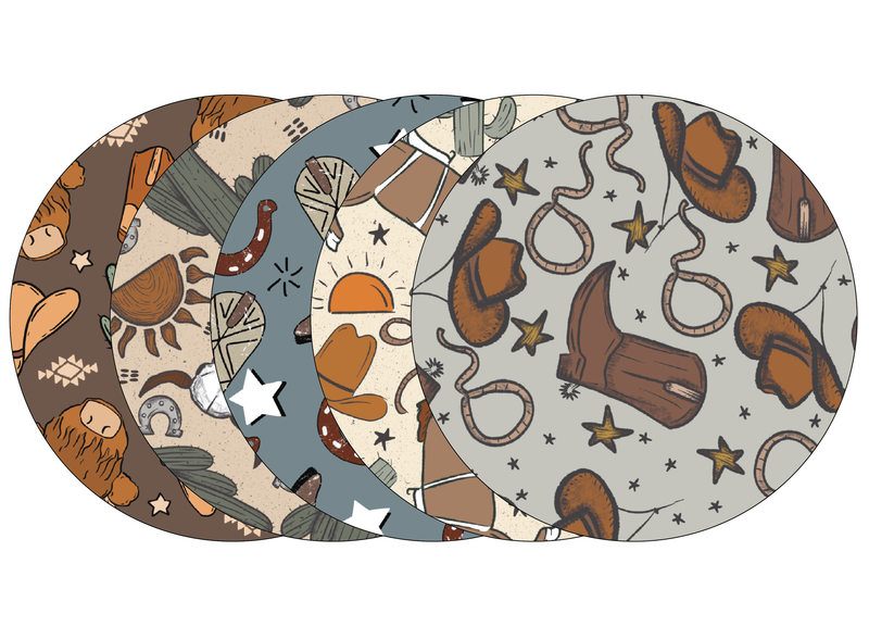 Glucomart Adhesive Patch for Libre, Dexcom G7, and Stelo (5-Pack) | Cowboy