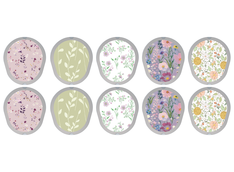 Dexcom G7 Transmitter Stickers (10-Count) | Vintage Floral