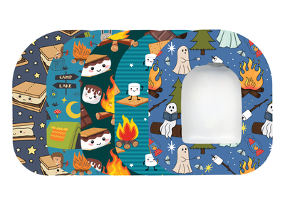 Glucomart Omnipod Adhesive Patches – Hypoallergenic, Waterproof &amp; Fray-Proof for Omnipod 5 and DASH (Pack of 5) - Campfire