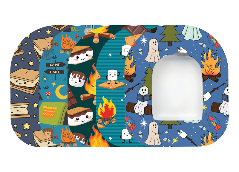 Glucomart Omnipod Adhesive Patches – Hypoallergenic, Waterproof &amp; Fray-Proof for Omnipod 5 and DASH (Pack of 5) - Campfire