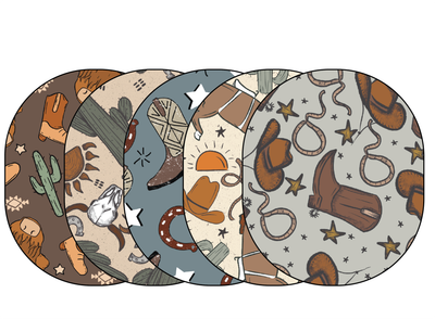 Glucomart Universal CGM Adhesive Patches for Dexcom G6, Dexcom G7, Stelo, Guardian &amp; Libre Sensors | Cowboy (5-Pack)