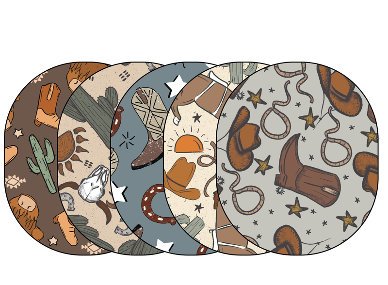 Glucomart Universal CGM Adhesive Patches for Dexcom G6, Dexcom G7, Stelo, Guardian &amp; Libre Sensors | Cowboy (5-Pack)