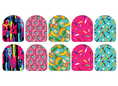 Fabric Stickers for Omnipod (10-Pack) Baseball