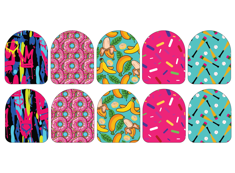 Fabric Stickers for Omnipod (10-Pack) Baseball