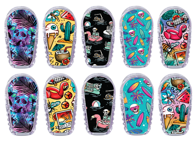 Glucomart Dexcom G6 Transmitter Stickers Alt Summer