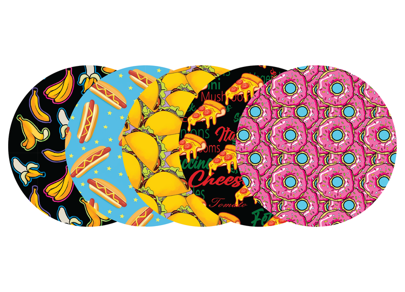 Glucomart Adhesive Patch for Libre, Dexcom G7, and Dexcom Stelo - Baseball Foods CGM OverPatches 5-Pack