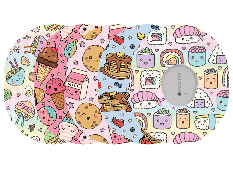 Glucomart Dexcom G7 Adhesive Patches (5-Pack) Kawaii Foods