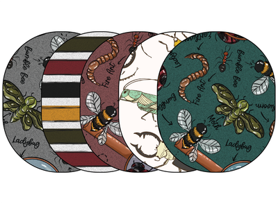 Glucomart Universal CGM Adhesive Patches for Dexcom G6, Dexcom G7, Stelo, Guardian &amp; Libre Sensors | Bugs (5-Pack)