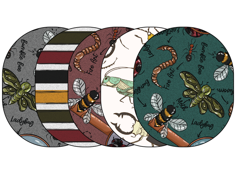 Glucomart Universal CGM Adhesive Patches for Dexcom G6, Dexcom G7, Stelo, Guardian &amp; Libre Sensors | Bugs (5-Pack)