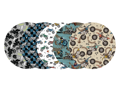 Glucomart Adhesive Patch for Libre, Dexcom G7, and Dexcom Stelo - Dirt Bike CGM OverPatches 5-Pack