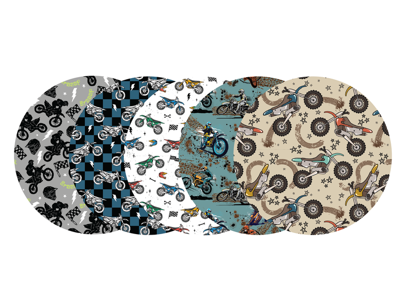 Glucomart Adhesive Patch for Libre, Dexcom G7, and Dexcom Stelo - Dirt Bike CGM OverPatches 5-Pack