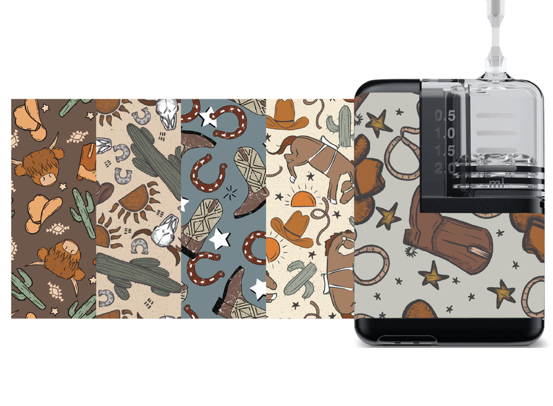Mobi Insulin Pump Decals (5-Pack) | Cowboy