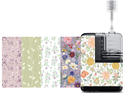 Mobi Insulin Pump Decals (5-Pack) | Vintage Floral