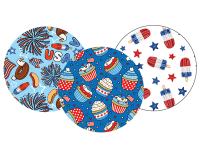 Glucomart Premium Dexcom G7 OverPatches Fourth of July Dexcom Patch 3-Pack