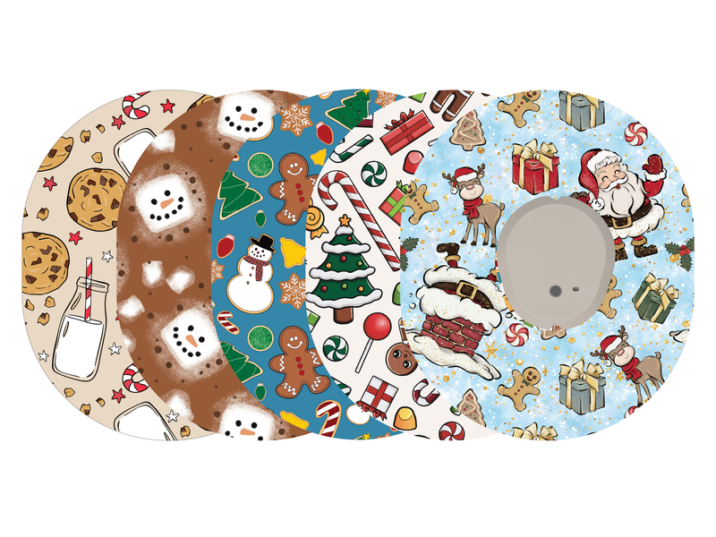 Glucomart Premium Dexcom G7 Adhesive Patches Merry Christmas Dexcom Patch 5-Pack