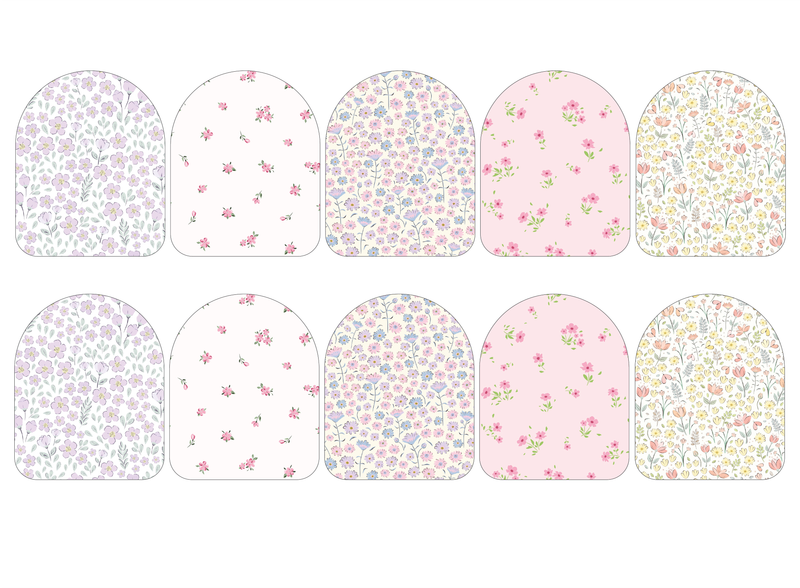 Fabric Stickers for Omnipod (10-Pack) Spring Floral