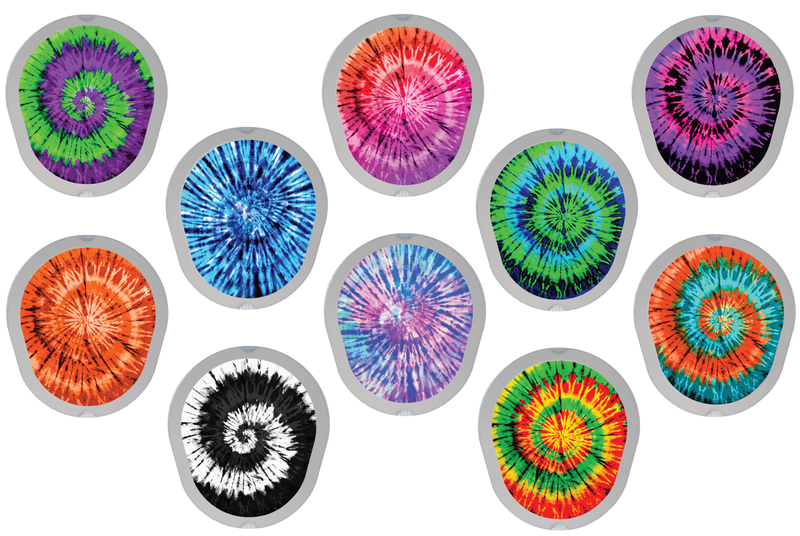 Dexcom G7 Transmitter Stickers Tie Dye Dexcom Sticker 10-Count | Glucomart