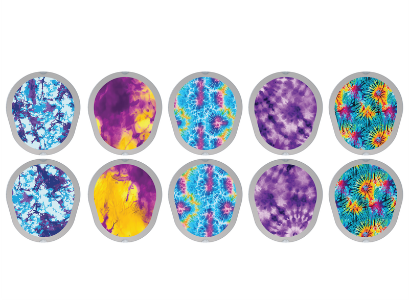 Dexcom G7 Transmitter Stickers (10-Count) | Tie Dye