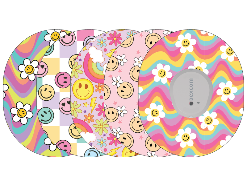 Glucomart Dexcom G7 Adhesive Patches (5-Pack) Smile