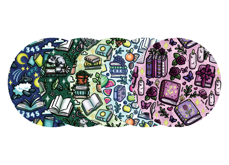 Glucomart Adhesive Patch for Libre, Dexcom G7, and Dexcom Stelo - Book Lovers CGM OverPatches 5-Pack