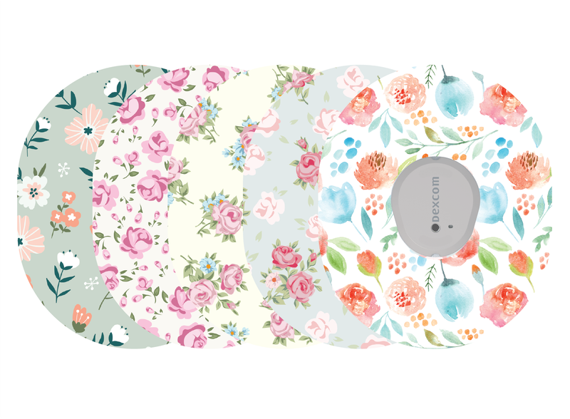 Glucomart Dexcom G7 Adhesive Patches (5-Pack) Flower Garden