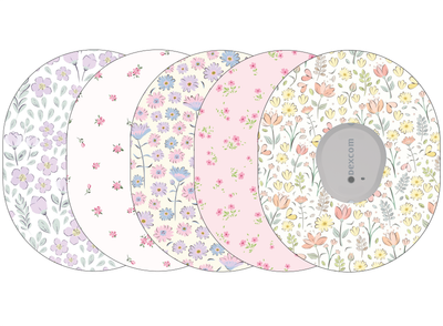 Glucomart Dexcom G7 Adhesive Patches (5-Pack) Spring Floral