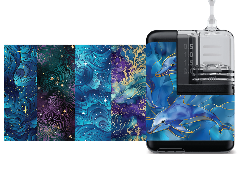 Mobi Insulin Pump Decals (5-Pack) Pacific Wave