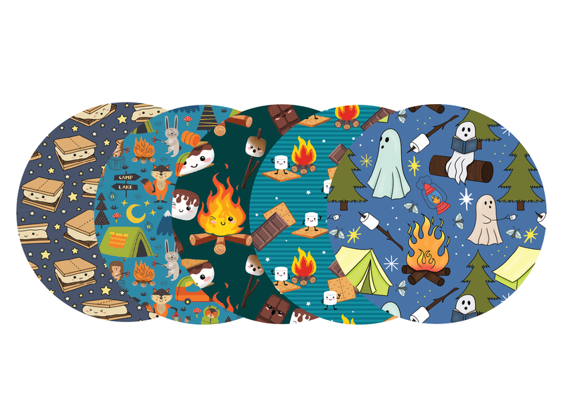 Glucomart Adhesive Patch for Libre, Dexcom G7, and Dexcom Stelo - Campfire CGM OverPatches 5-Pack