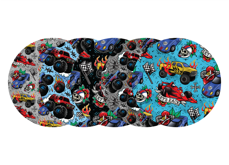 Glucomart Adhesive Patch for Libre, Dexcom G7, and Dexcom Stelo - Cars &amp; Trucks CGM OverPatches 5-Pack