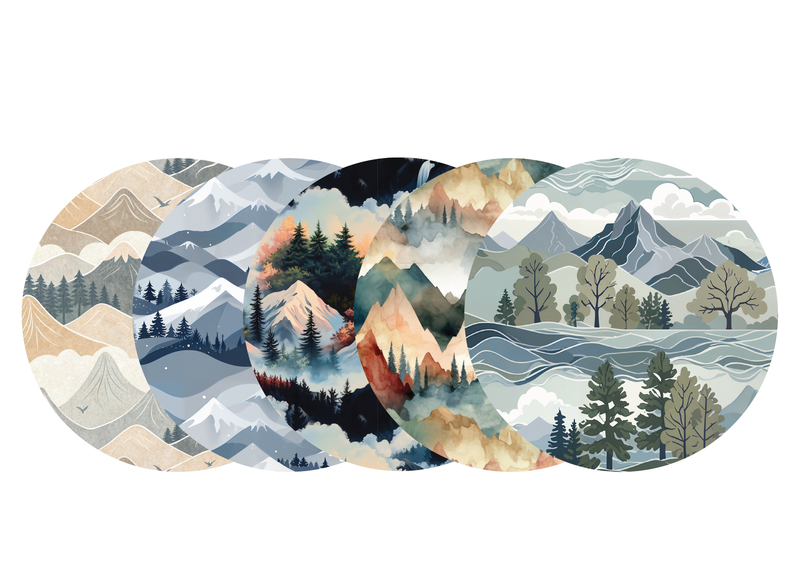 Glucomart Adhesive Patch for Libre, Dexcom G7, and Dexcom Stelo - Mountain CGM OverPatches 5-Pack