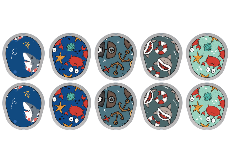 Dexcom G7 Transmitter Stickers | Sea Creatures 10-Count