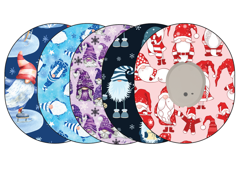 Glucomart Premium Dexcom G7 Patches Gnome Christmas Dexcom Patch 5-Pack