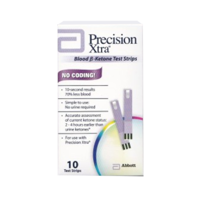 Precision Xtra Blood Ketone Test Strips (10 count)