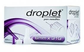 Droplet Pen Needles 6mm 31G (100 ct)