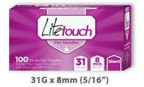 Lite Touch Pen Needles 31G 8mm (100 ct)