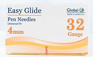 Easy Glide Pen Needles 4mm 5/32" 32G (100 ct)