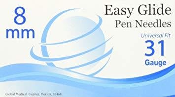 Easy Glide Pen Needles 8mm 5/16" 31G (100 ct)