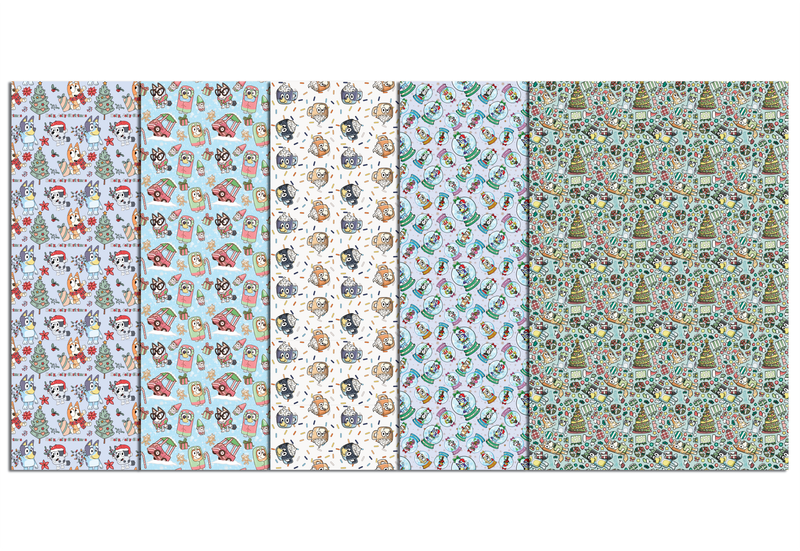 Tubie Tape for Nasogastric or Oxygen Tubes | Blue Christmas 5-Pack Medical Tape (4" x 3" Sheets)