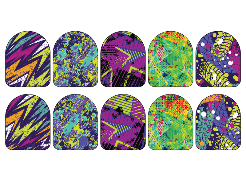 Fabric Stickers for Omnipod | Abstract 10-Pack