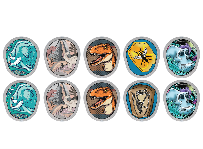 Dexcom G7 Transmitter Stickers (10-Count) | Prehistoric