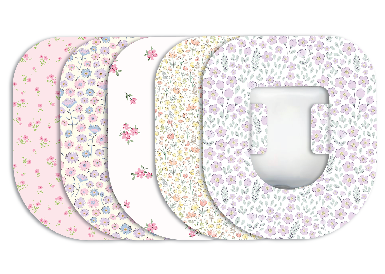 Glucomart Omnipod Adhesive Patches (5-Pack) Spring Floral