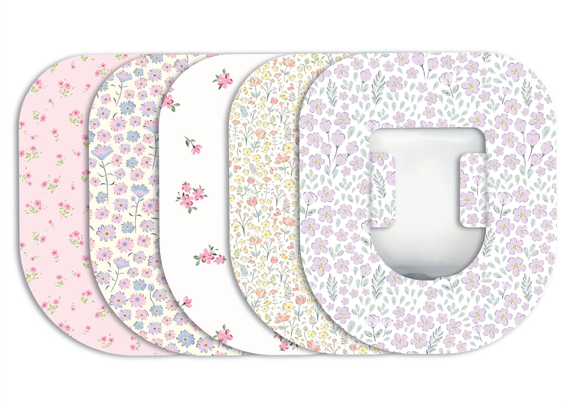 Glucomart Omnipod Adhesive Patches (5-Pack) Spring Floral