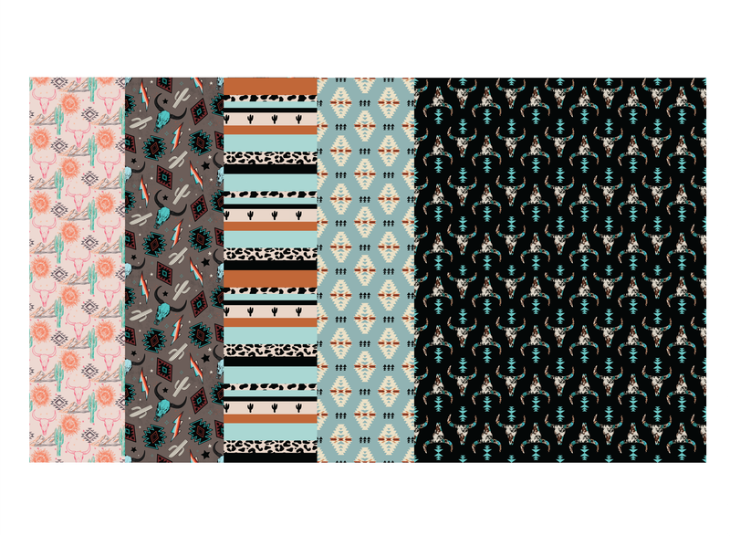 Tube Tape for Nasogastric or Oxygen Tubes | Punchy Western 5-Pack Medical Tape (4" x 3" Sheets)