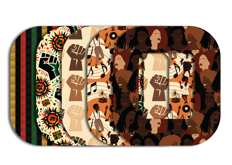 Glucomart Tandem Mobi Sleeve Overpatch (5 Count) - Black History Month / Juneteenth