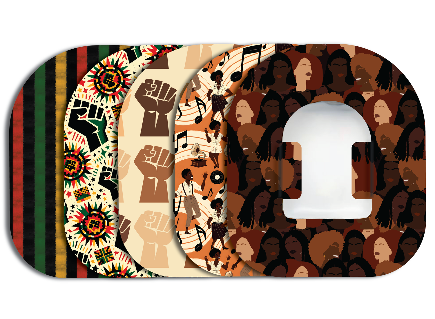 Glucomart Omnipod Adhesive Patches (5-Pack) Black History Month / Juneteenth