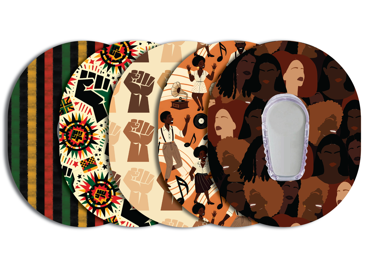 Glucomart Dexcom G6 Adhesive Patches (5-Pack) Black History Month / Juneteenth