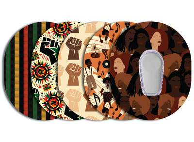 Glucomart Dexcom G6 Adhesive Patches (5-Pack) Black History Month / Juneteenth
