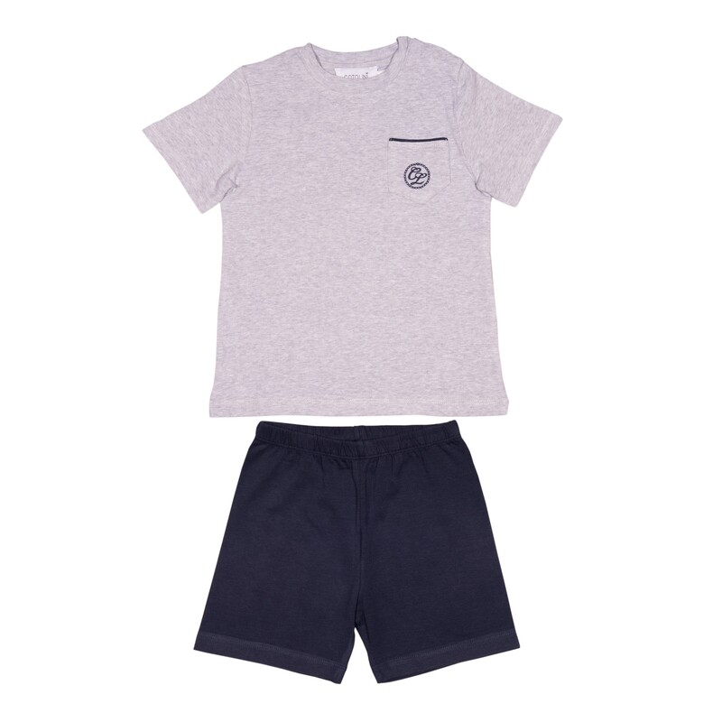 NOA short grijs + marine