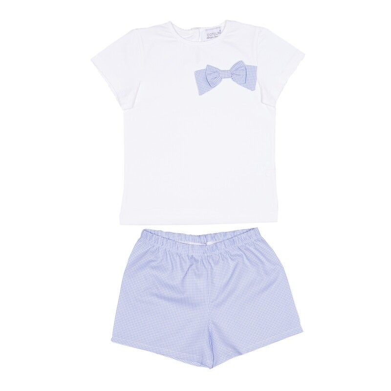 Pyjama Rosalie lichtblauw ruitje
