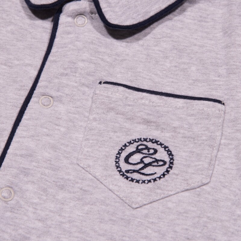 Simon gris chiné + marine